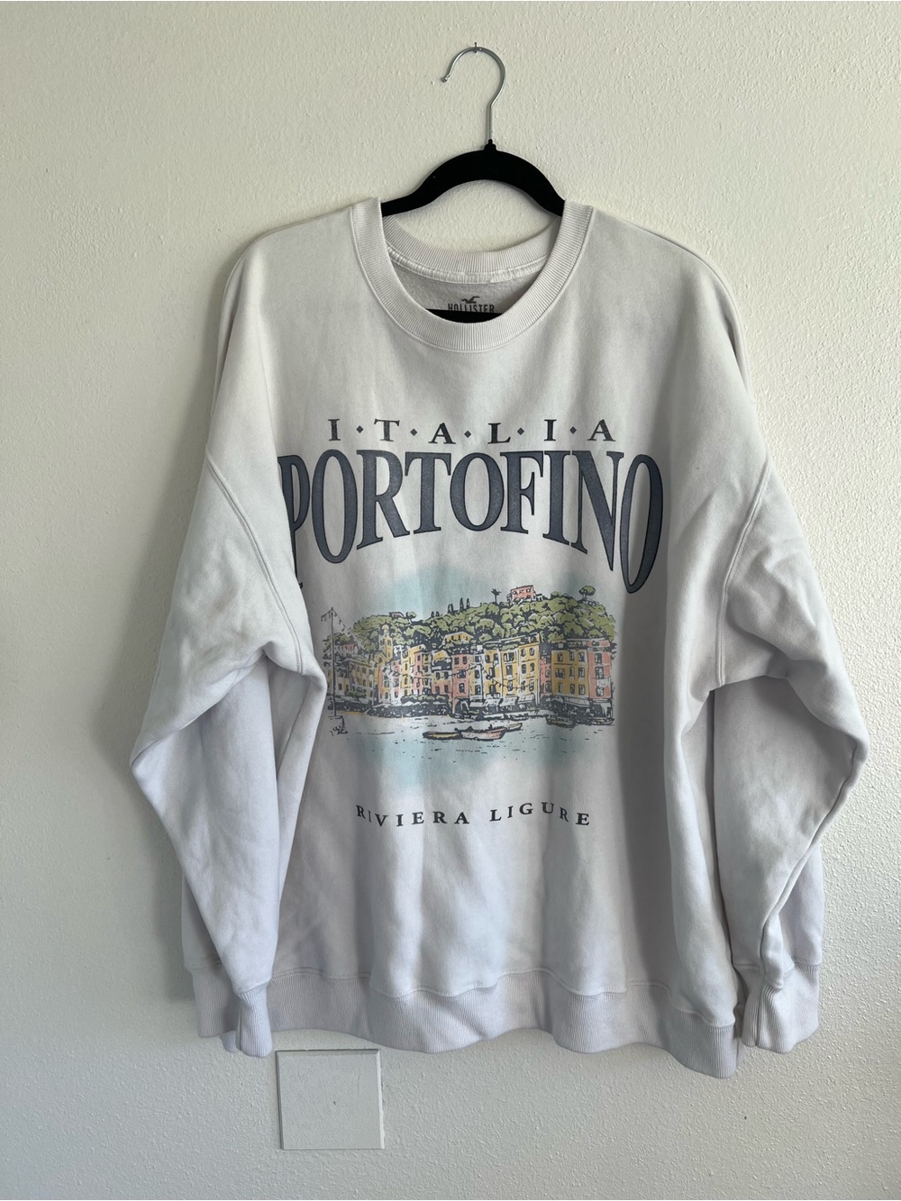 Portofino Italia Graphic Crewneck Sweatshirt - White
